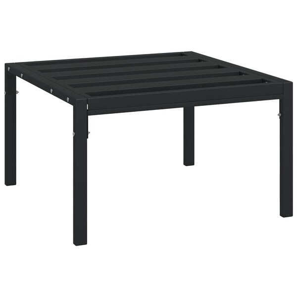 vidaXL Patio Furniture AllWeather Outdoor Metal Coffee Table for Garden Steel