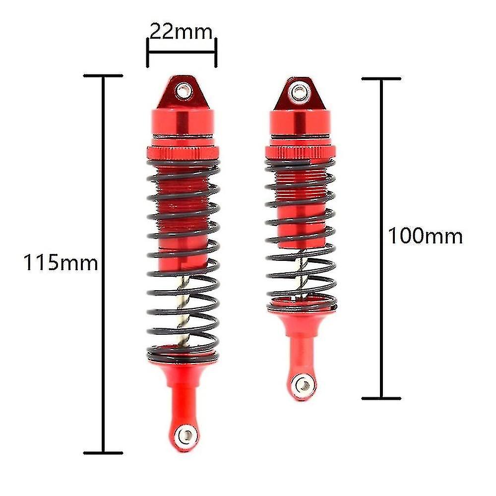 4pcs Front and Rear All Metal Shock Absorber Damper For 1/10 Traxxas