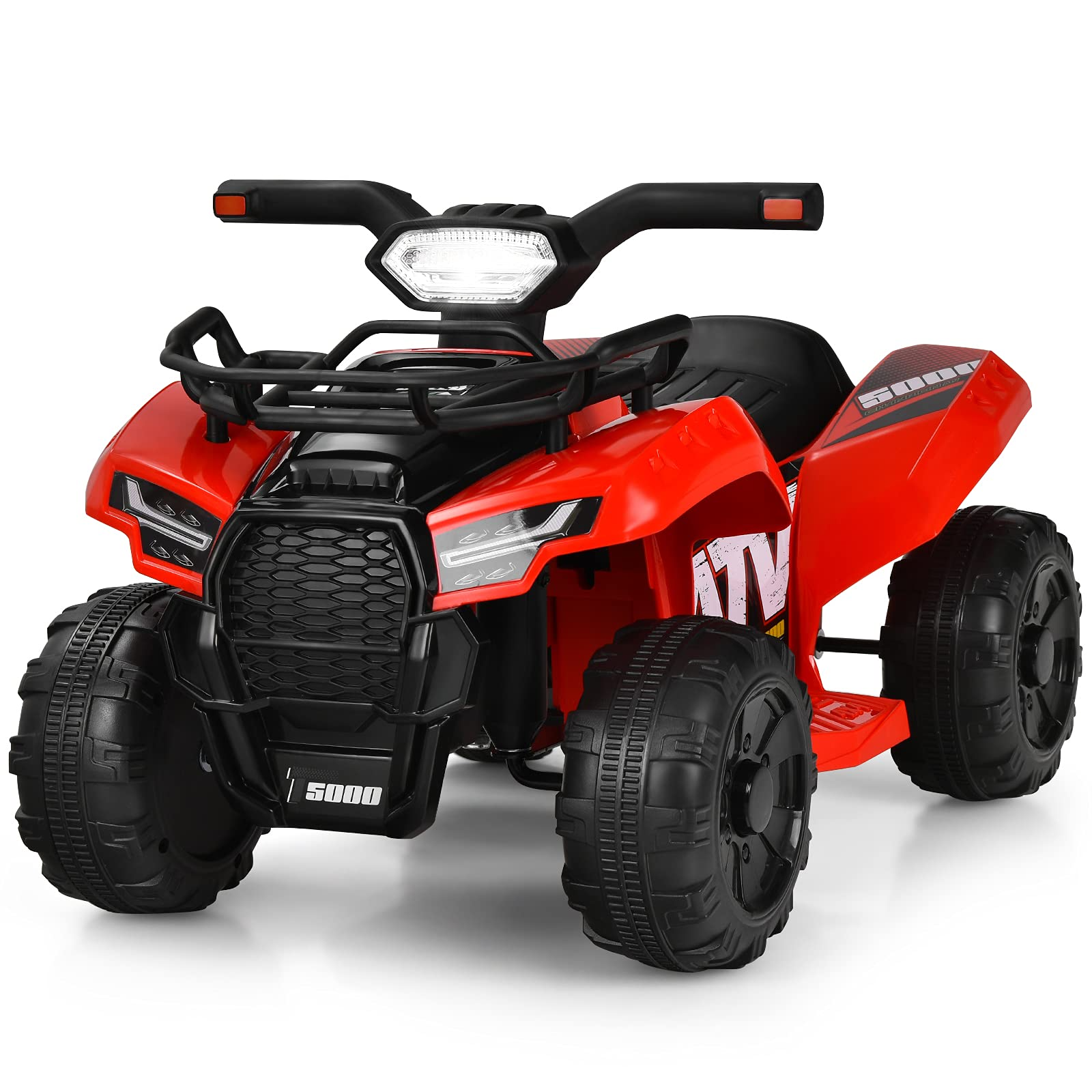 Costzon Kids ATV, 6V Battery Powered Electric Vehicle w/ LED Light