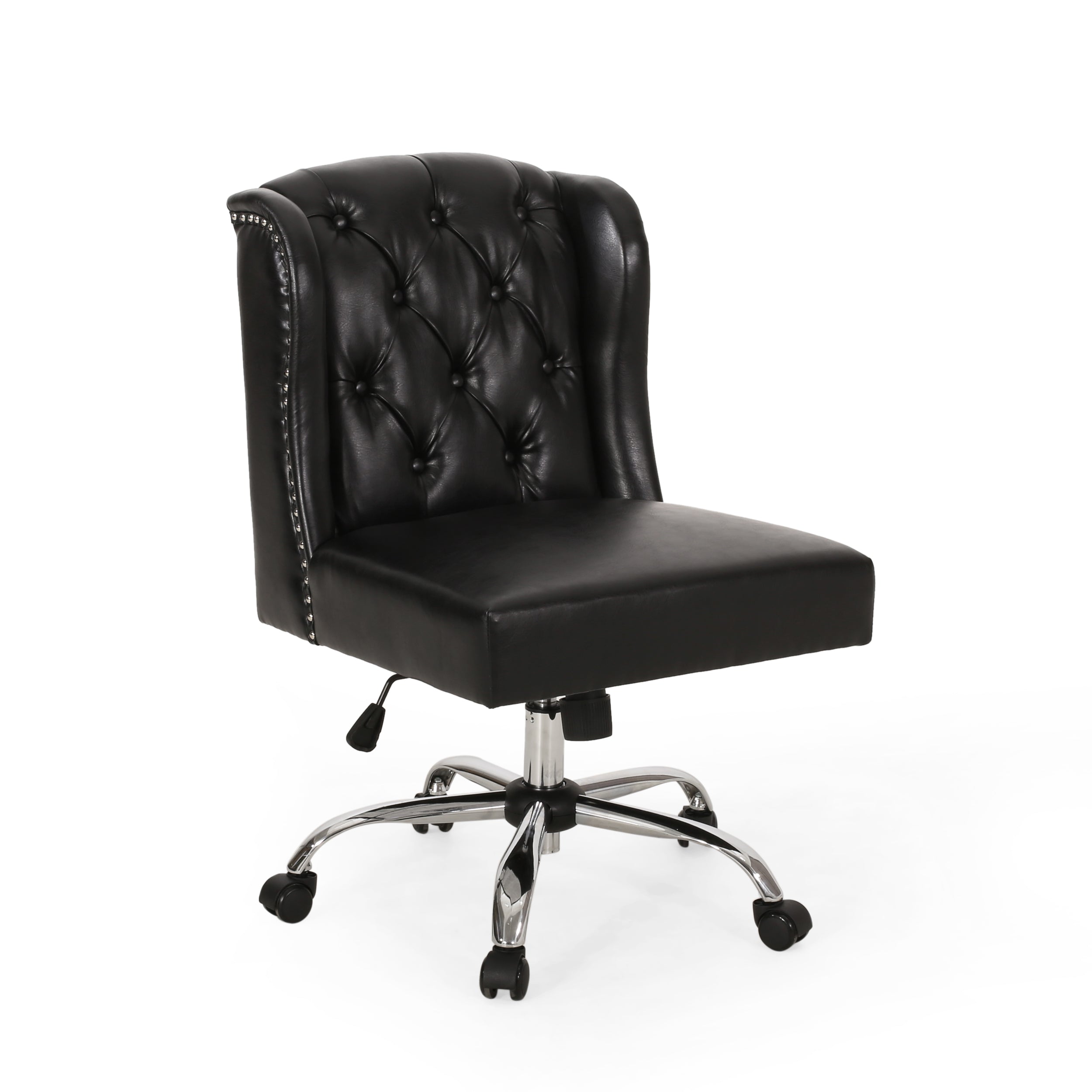 Amar Contemporary Wingback Tufted Swivel Office Chair