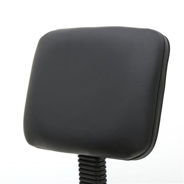 Saddle Shape Adjustable Salon Stool with Back Black - (34 x 34 x 80-94.5)cm (L x W x H)