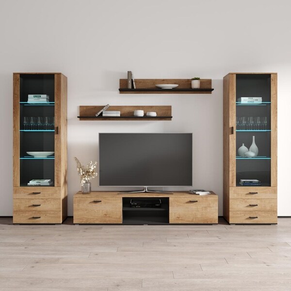 Soho 4 Modern Wall Unit Entertainment Center