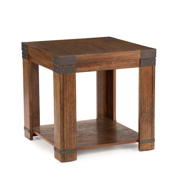 Aldridge Square Industrial Wood End Table by Greyson Living