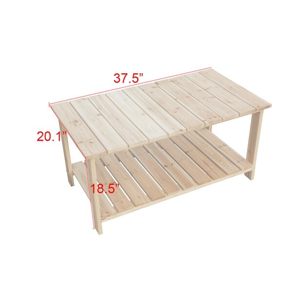 PATIO FESTIVAL AllWEATHER Adirondack Wooden Coffee Table