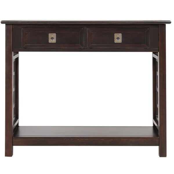 Classic Retro Console Table Sideboard with 3 Drawers and Bottom Shelf