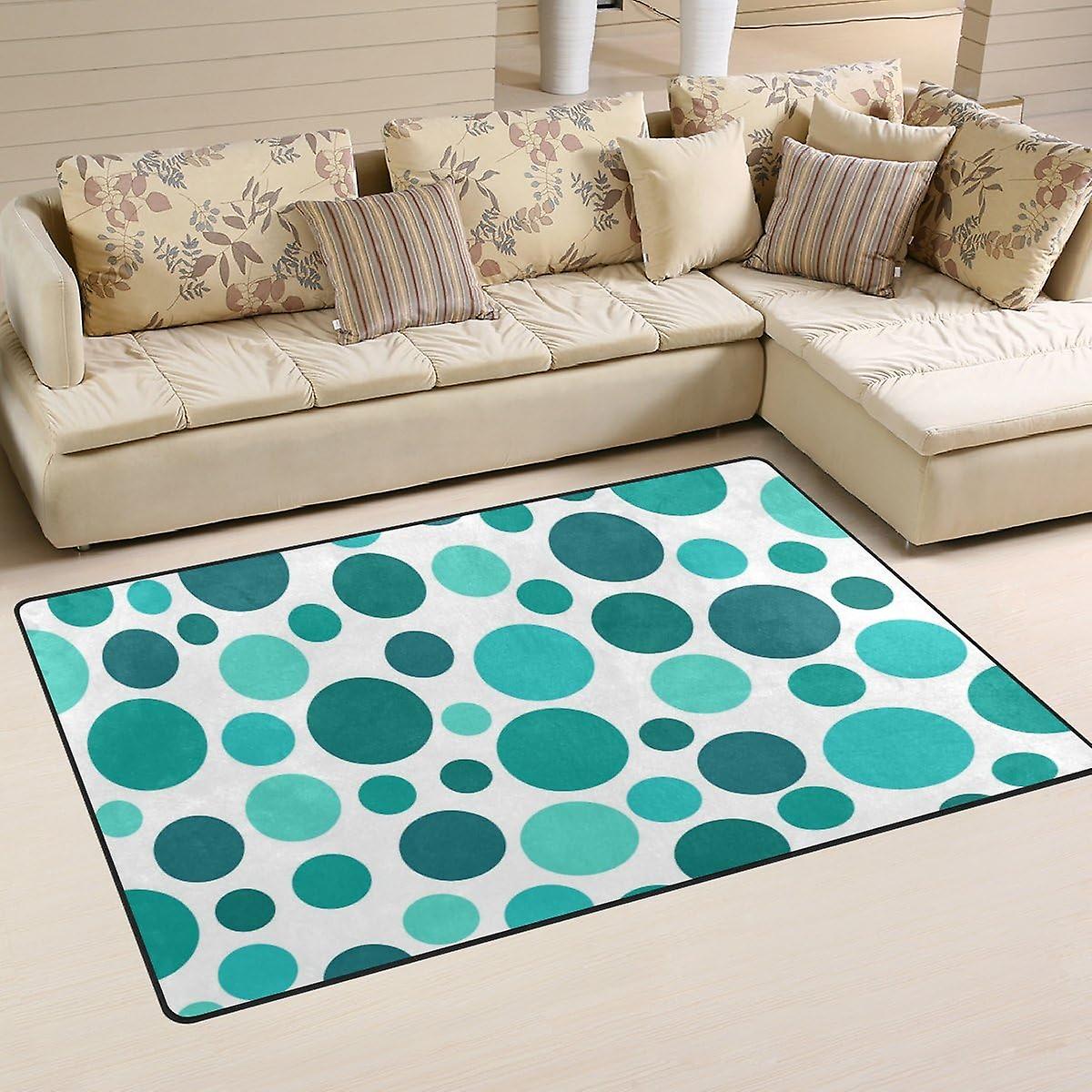 Abstract Polka Dot Pattern Black And White Area Rug Carpet 60 X 39 Inch For Living Room Bedroom Decor For Kids Carpet Mat