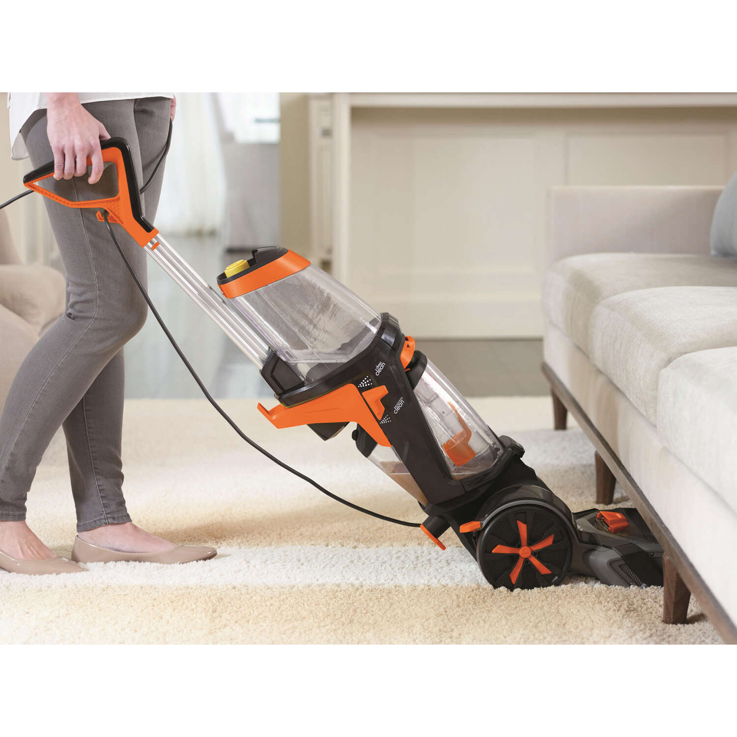 Bissell ProHeat 2X Revolution Bagless Carpet Cleaner 6.8 amps Standard Orange