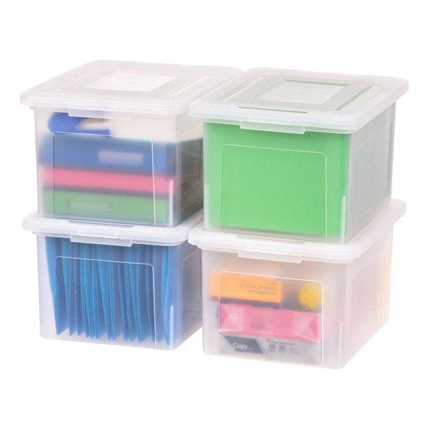 Iris Usa Letter Legal Size Plastic File Box Home Organizing Storage Container