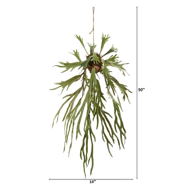 50 Staghorn Artificial Hanging Plant