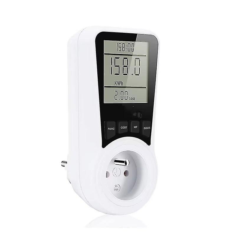 Electric Power Consumption Meter， Wattmeter Electricity Usage Monitor Socket With 7 Monitoring Modes， Overload Protection， 3680w Qyroadwolf