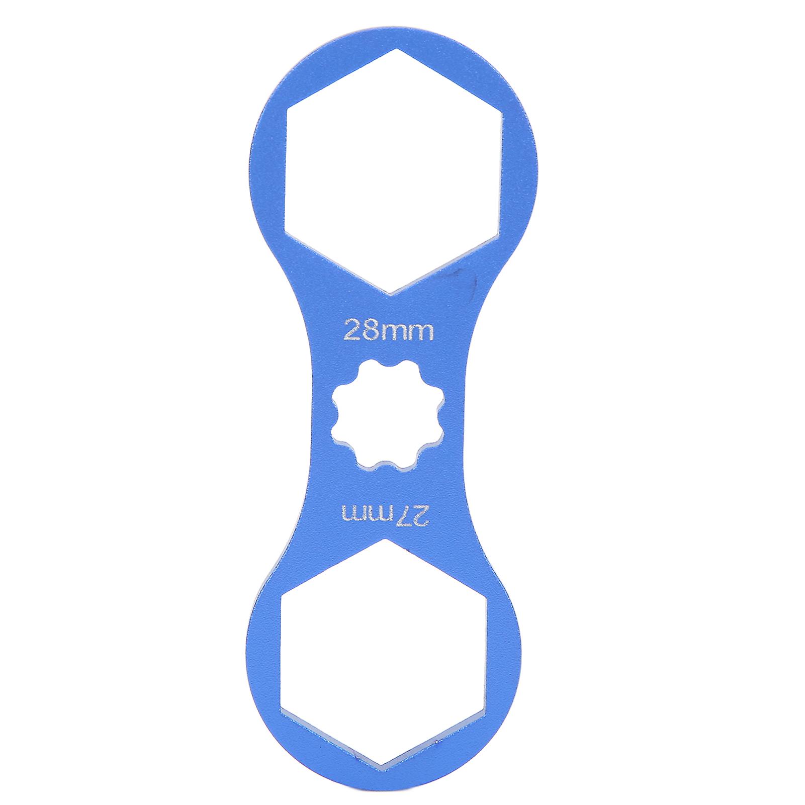 Front Shoulder Cover Wrench 4mm Thick Easy Carry Aluminum Alloy Material Simple Operation Bicycle Front Fork Wrench