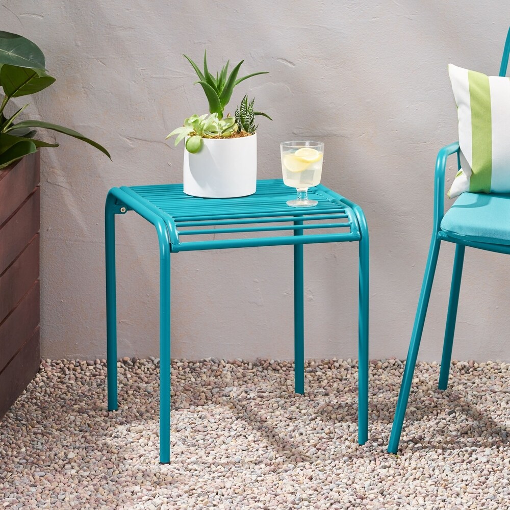 Boston Outdoor Modern Side Table by Christopher Knight Home