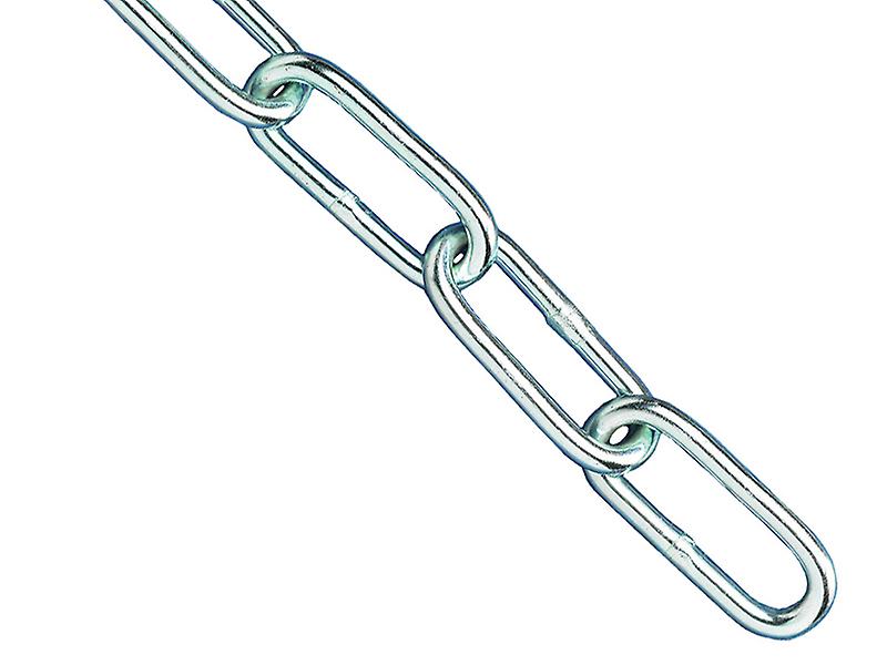 Faithfull Zinc Plated Chain 5mm x 2.5m - Max Load 160kg FAICHCUT50Z