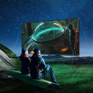 VEVOR 180 in. Movie Screen with Stand Portable Projector Screen 16:9 4K HD Wide Angle Outdoor Movie Screen with Storage Bag DSTPMYC180WDPDVTFV0