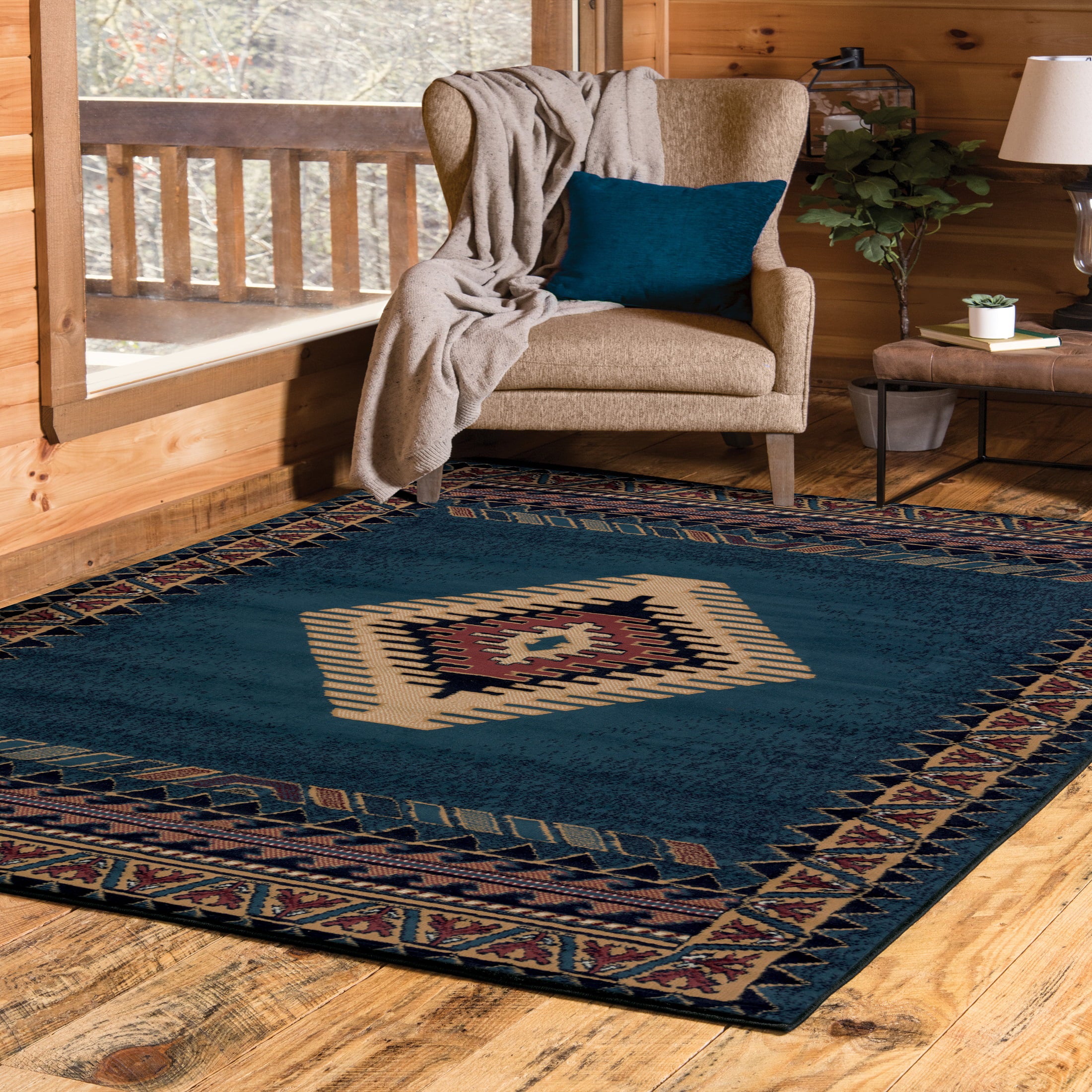 United Weavers Brunswick Avalon Accent Rug, Border Pattern, Light Blue, 1'10