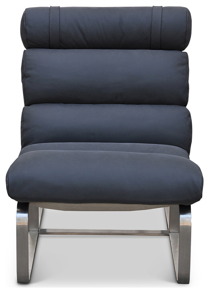 Caroline Sling Chair Smart Nubuck Carbon   Contemporary   Armchairs And Accent Chairs   by Peachtree Fine Furniture  Houzz