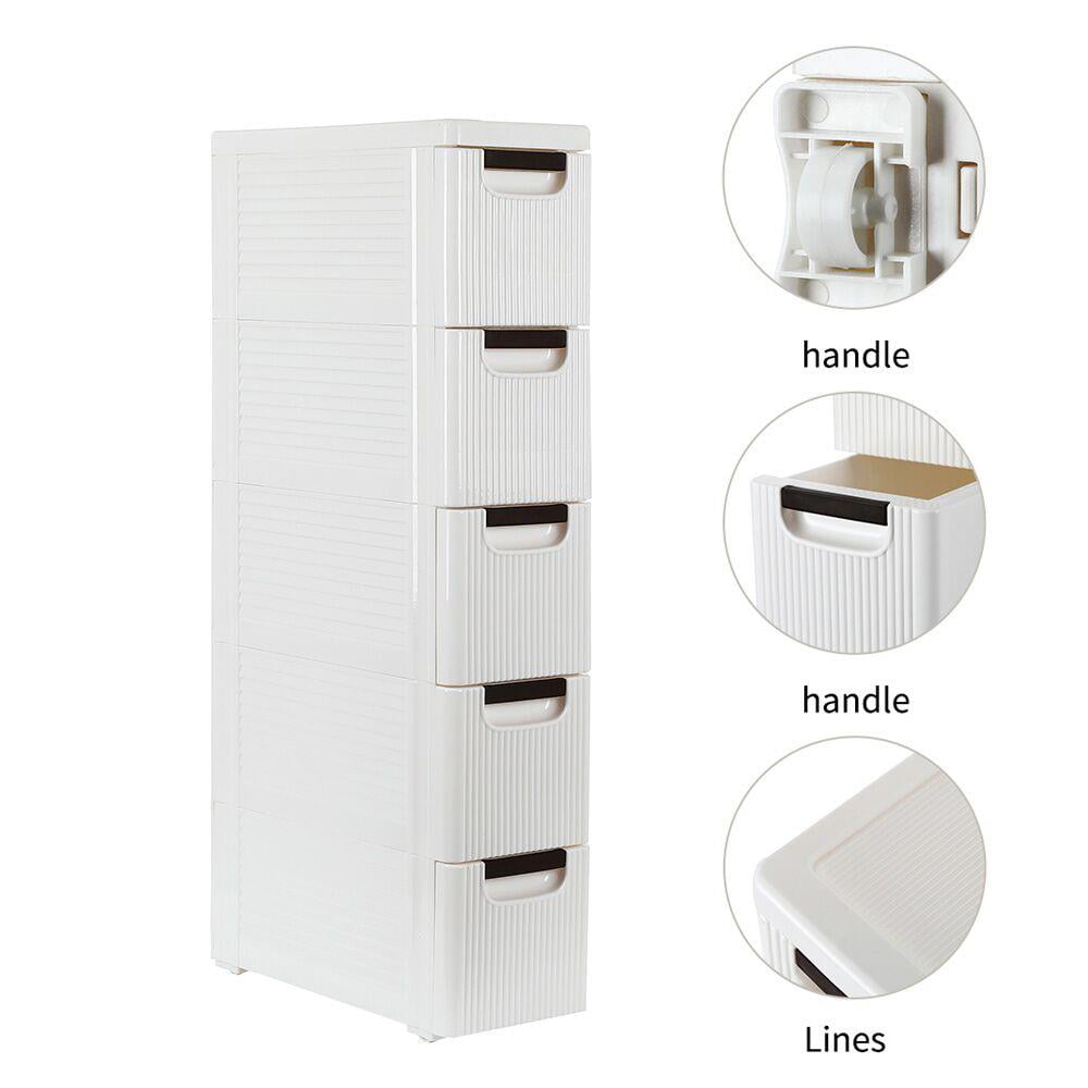 UBesGoo Drawers Unit on Wheels Tower Narrow Slim Container Cabinet for Bathroom Bedroom