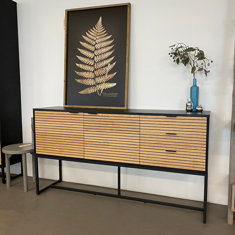 ODENCE Sideboard 160cm - Natural & Black