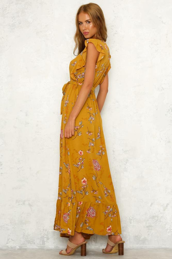 Heart Of Steel Maxi Dress Mustard