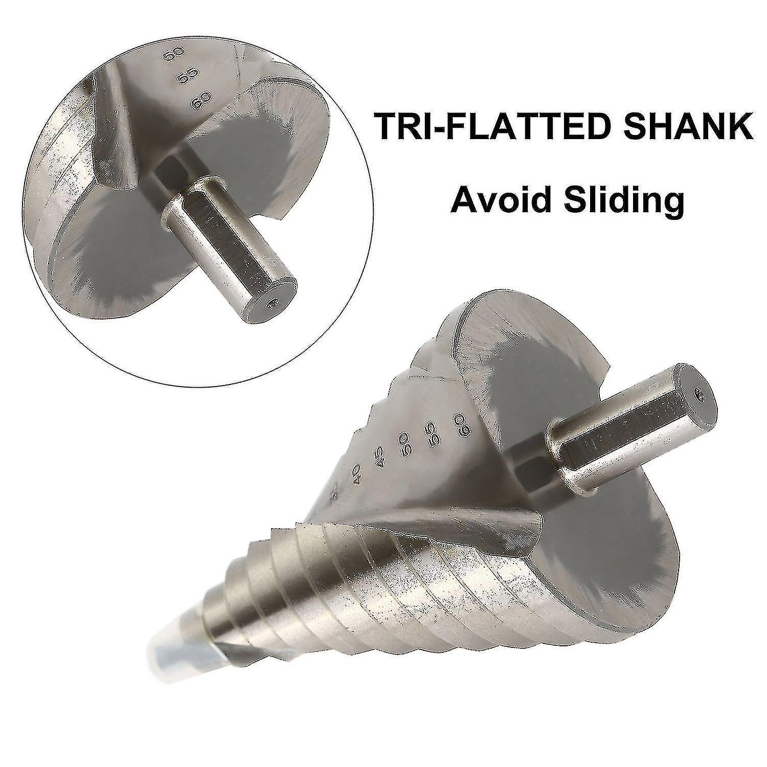 6-60mm Hss Step Drill Bit Spiral Conical Slot Countersink 12 Steps