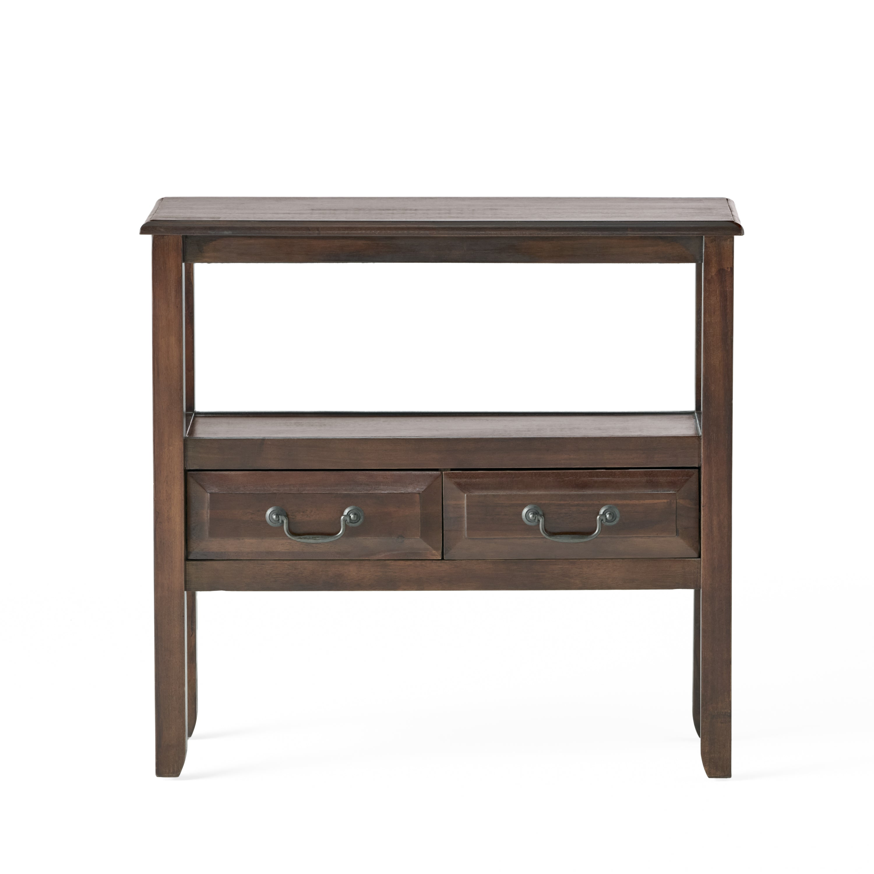 Noah Brown Mahogany Wood Accent Table