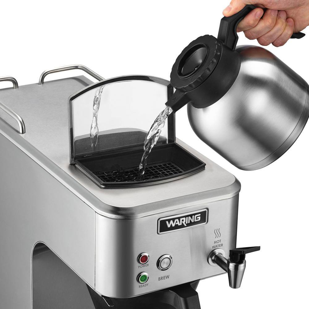 Waring Commercial Silver 62-Cup Thermal Coffee Brewer WCM60PT