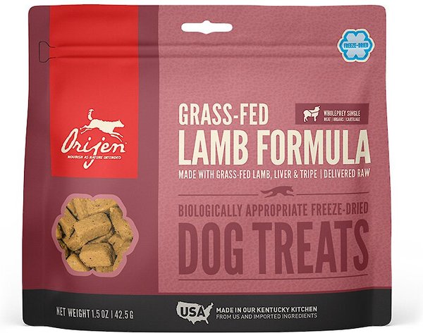 ORIJEN Grass-Fed Lamb Formula Grain-Free Freeze-Dried Dog Treats