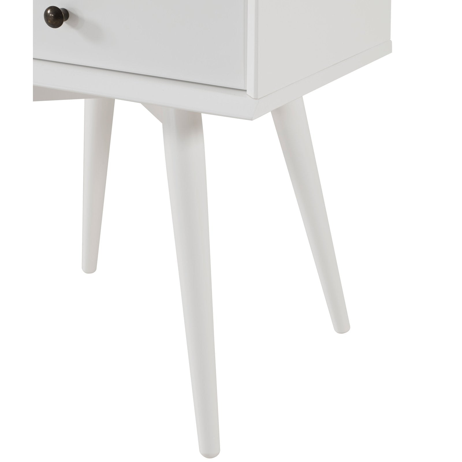 Camaflexi Mid-Century Night Stand - White Finish