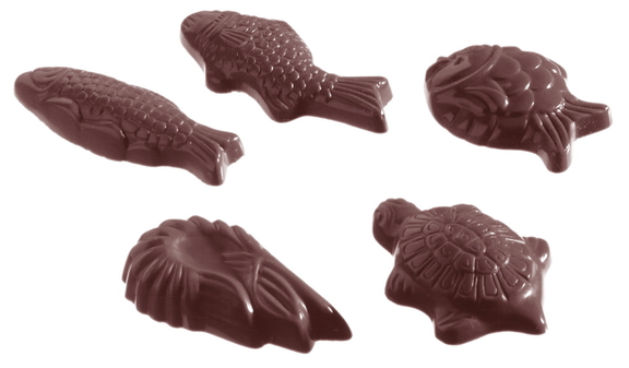 Chocolate World CW1170 Chocolate mould caraque sea...