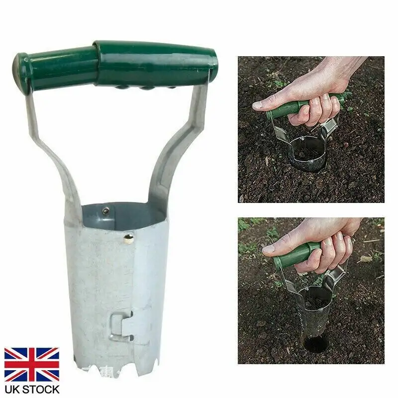 Hand Bulb Planter Soil Insertion Garden   Flower Planting Hole Spade Handle Tool