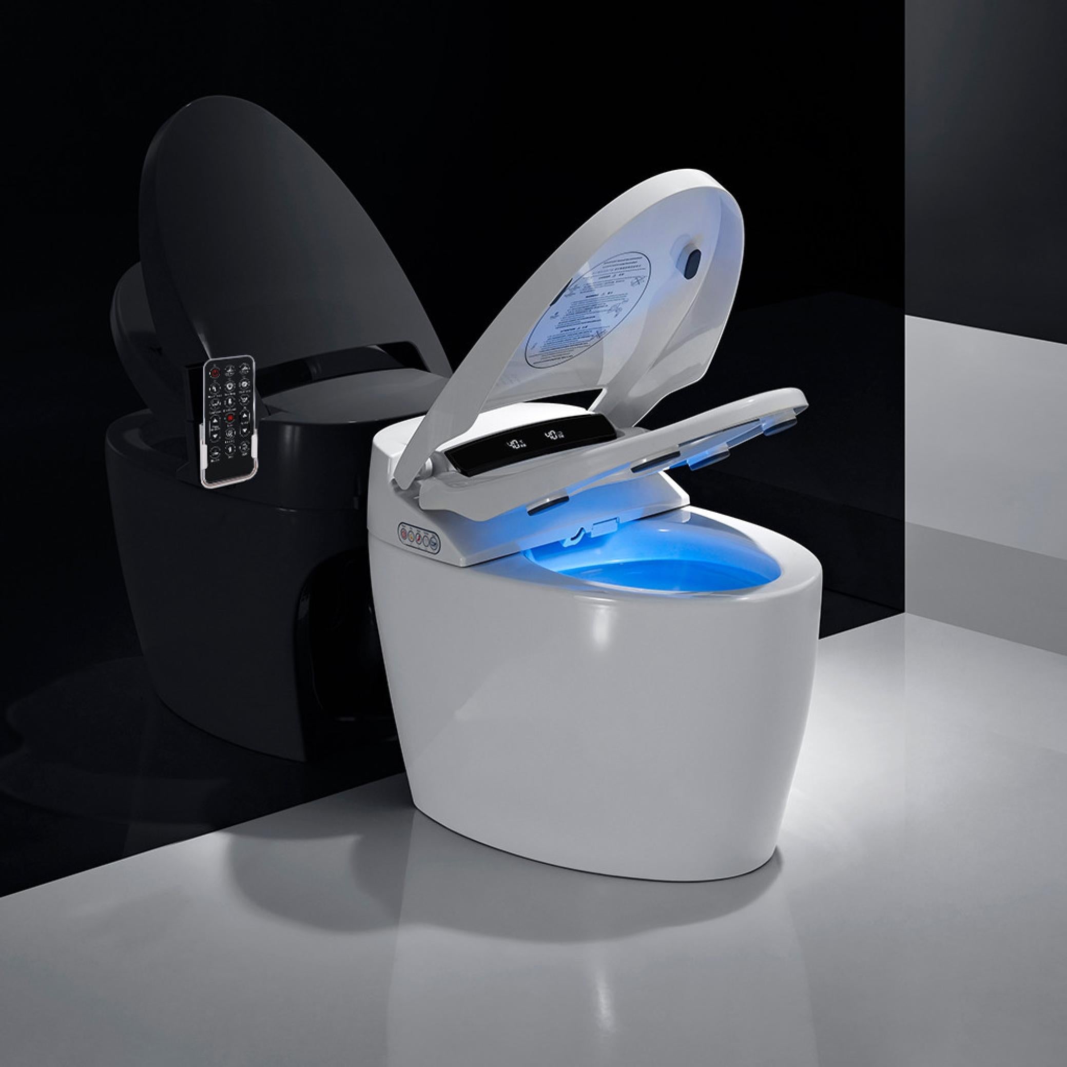 Ukeep Elongated one-piece Smart Toilet with Advance Bidet And Soft Closing Seat, Auto Dual Flush, UV-LED Sterilization, Heated Seat, Warm Water and Dry