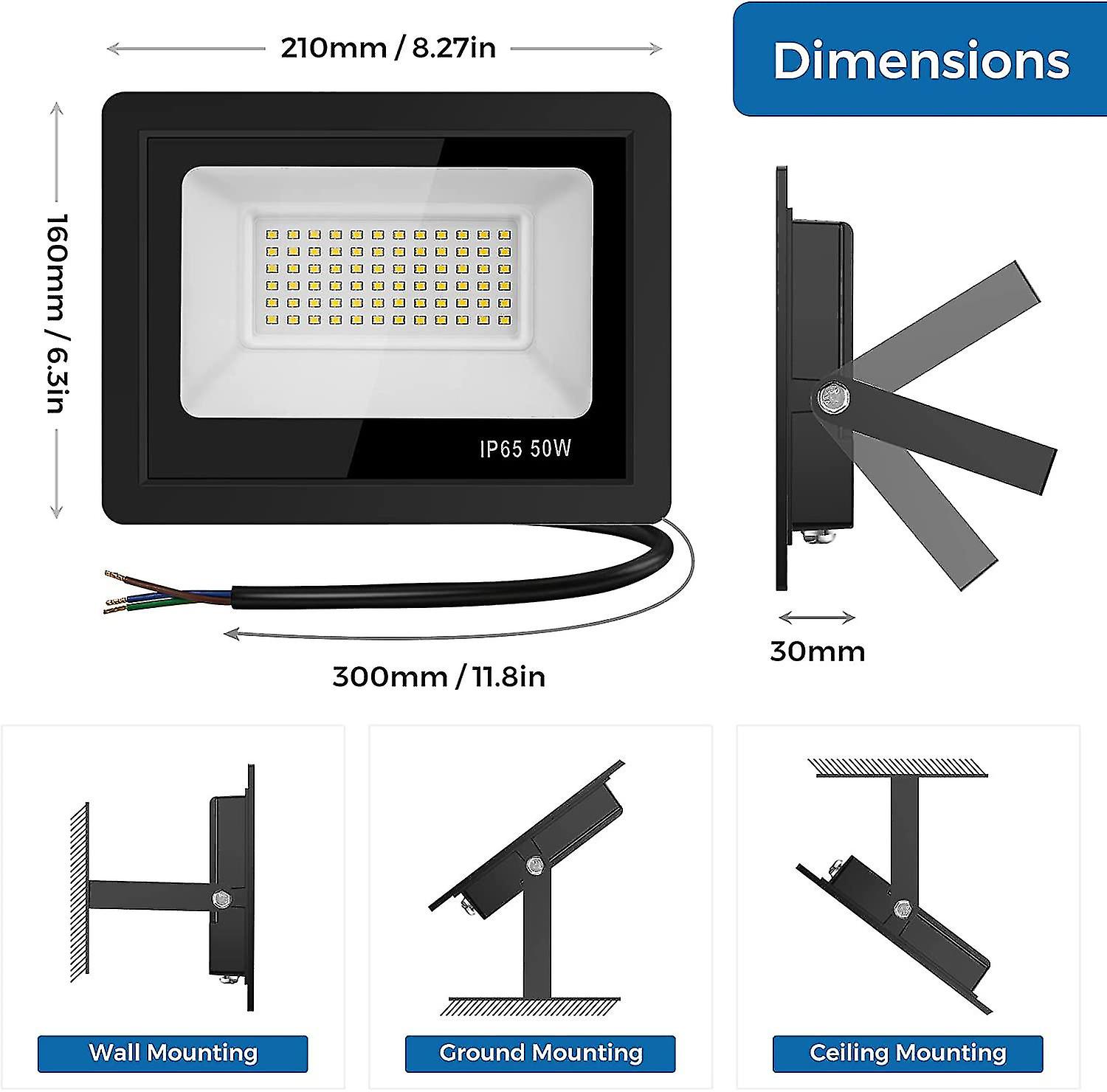 20w Led Flood With Mot Sensor，24 Leds With Sensor Ip65 ，6500k