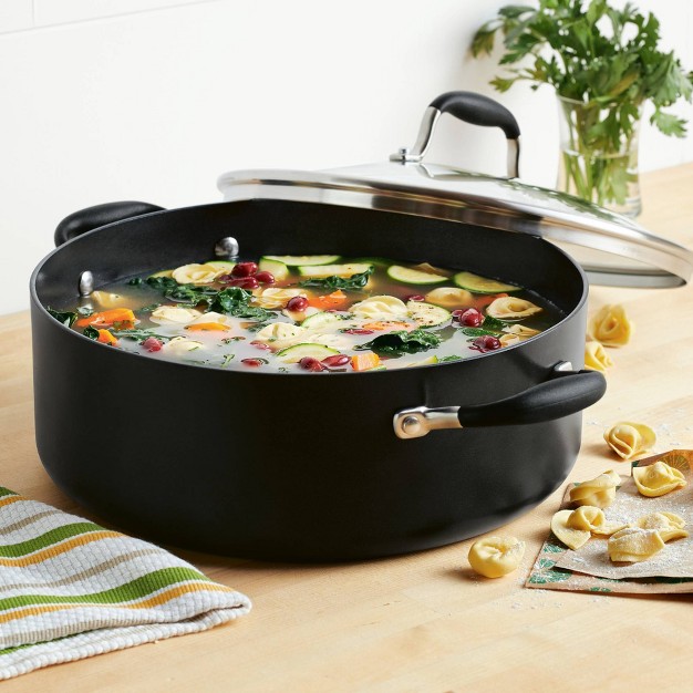 Anolon Advanced Home 7 5qt Covered Wide Stockpot Onyx