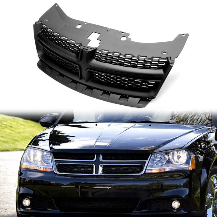 Kojem Front Face Bar Upper Grille Assembly Painted for 2011 2012 2013 2014 Dodge Avenger Replaces CH1200349 68102307AC