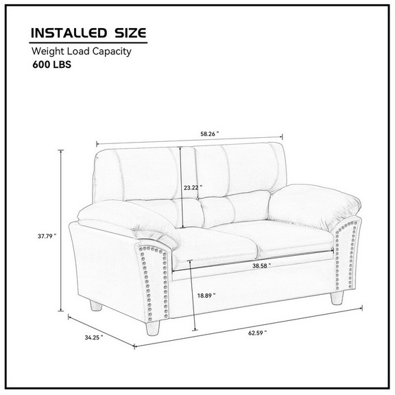 1 Seater Cloud Sofa Velvet Couch for Living Room  ...