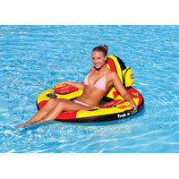 Sportsstuff Trek N Tube Inflatable Water Tube with Cooler， Cup holder， and Pockets