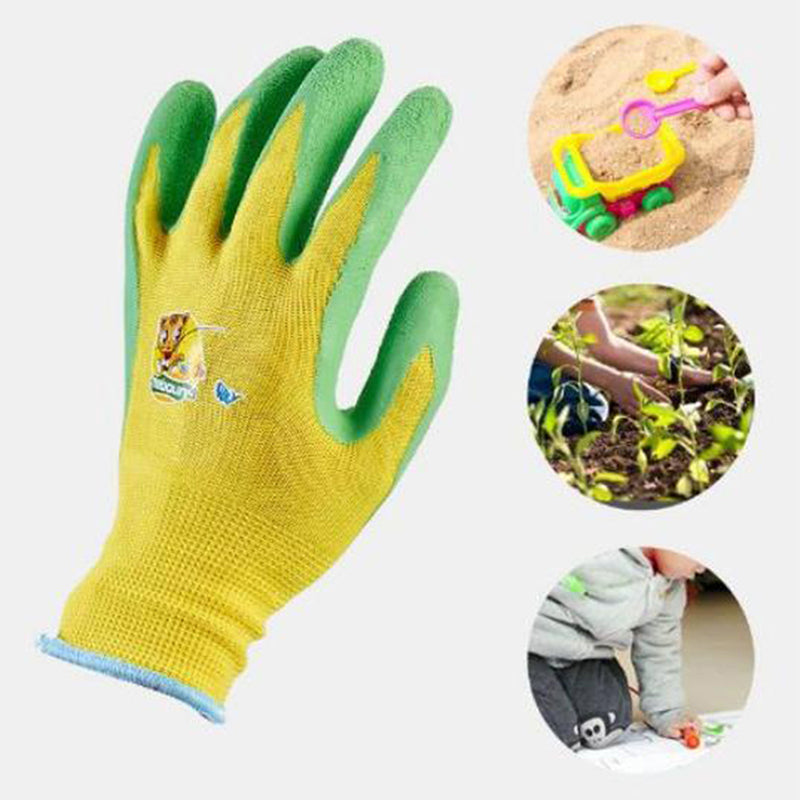 Kids /Junior Garden Safety Rubber Coated Gloves DIY Age from Year 6 to Year 12