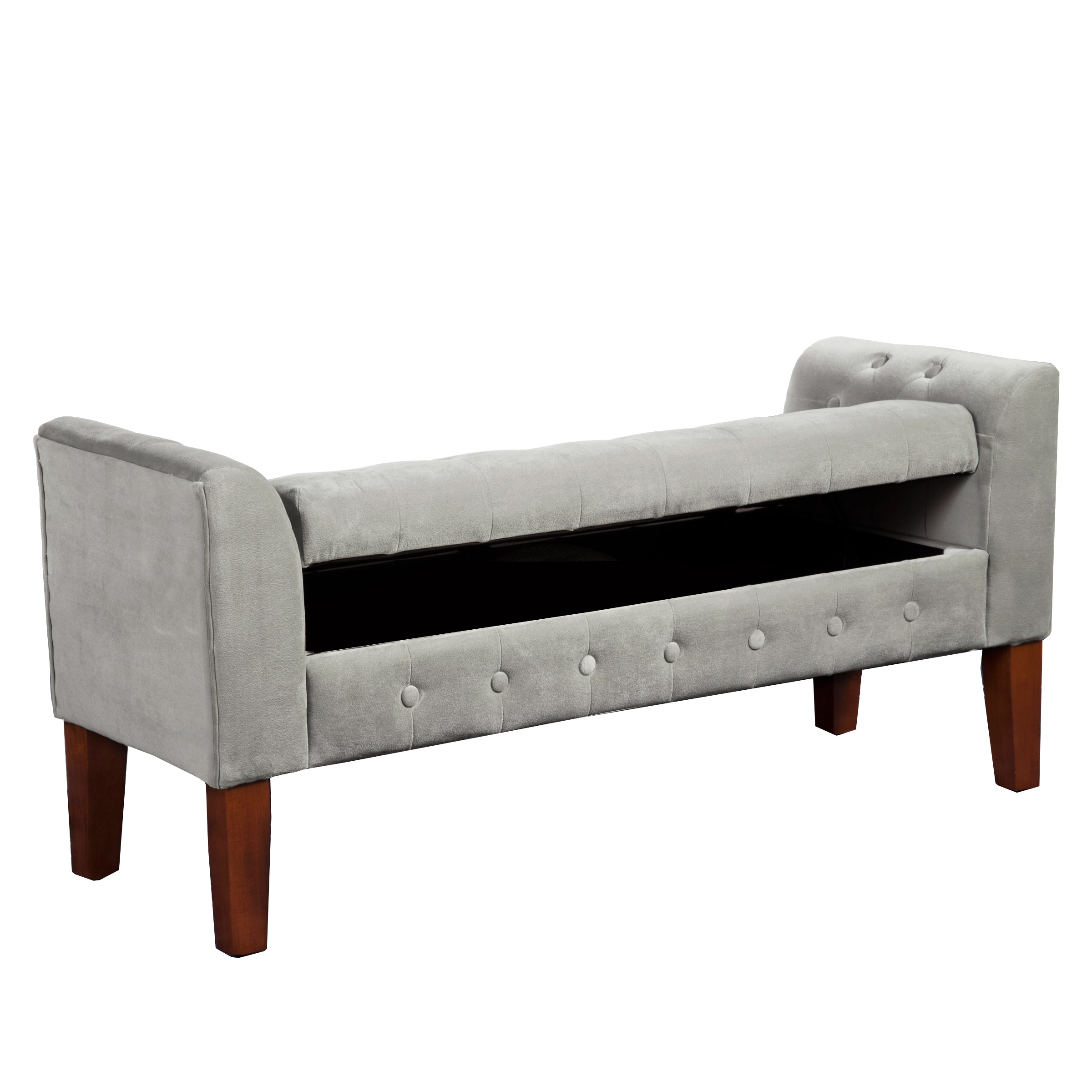 HomePop Velvet Tufted Storage Bench and Settee, Multiple Colors