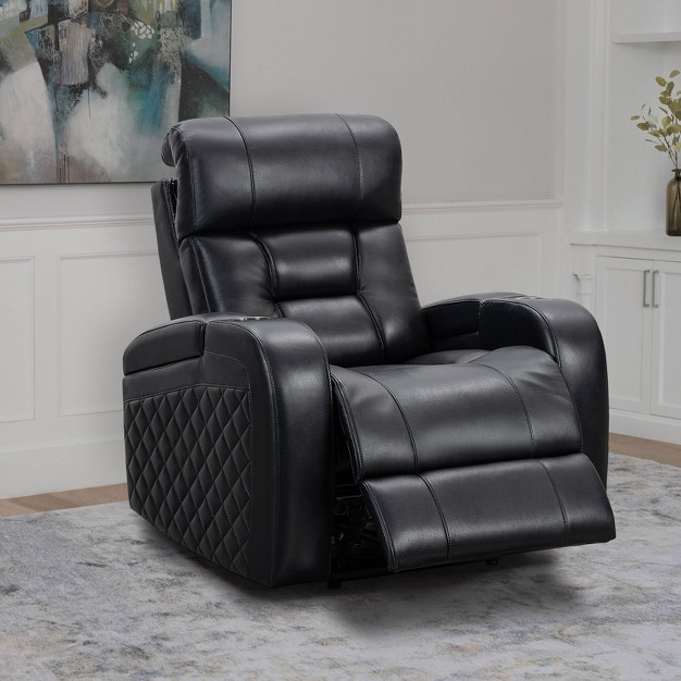 Braden Leather Theater Power Recliner With Power Headrest Abbyson Living