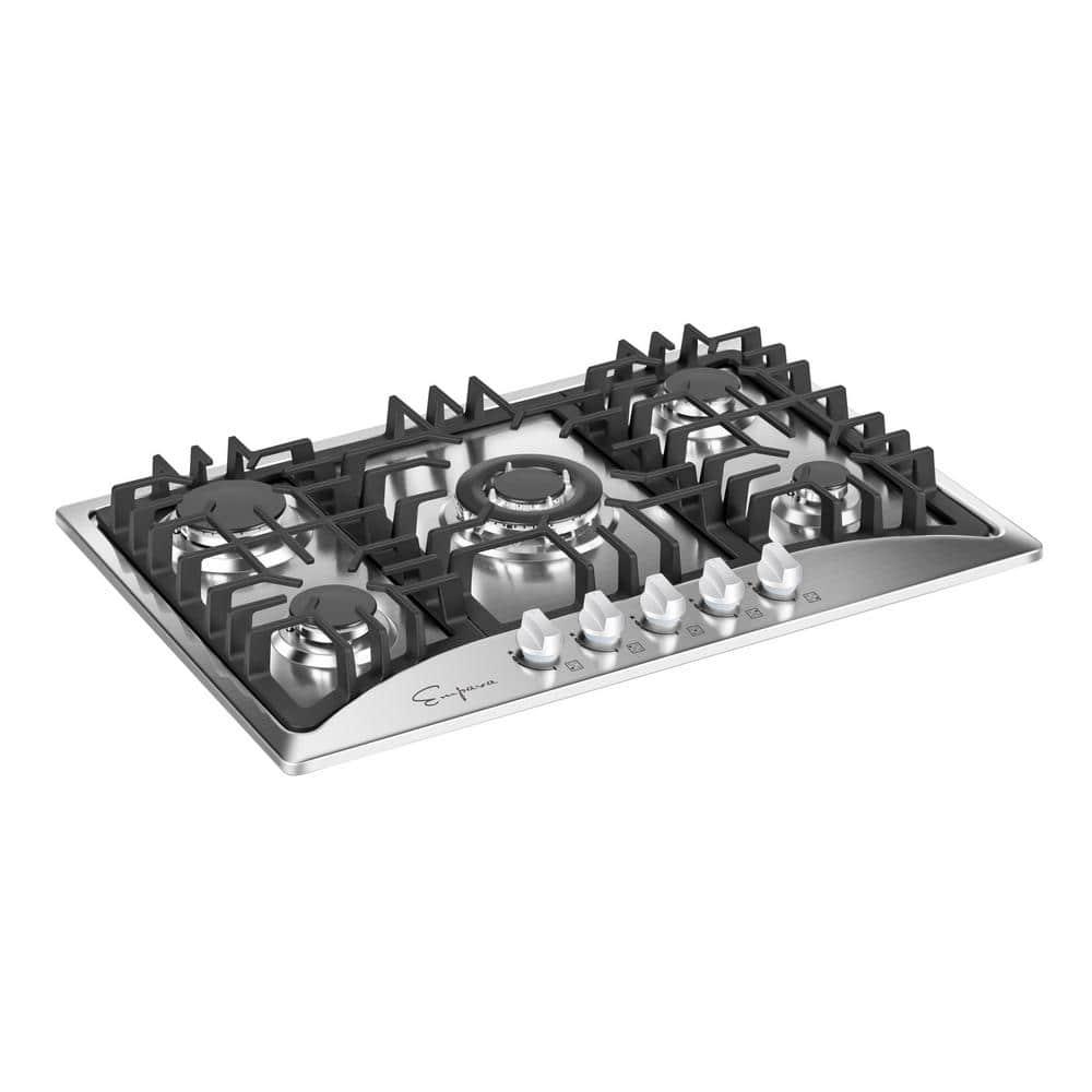 Empava 30 in Gas Stove Cooktop in Stainless Steel with 5Sealed Burners