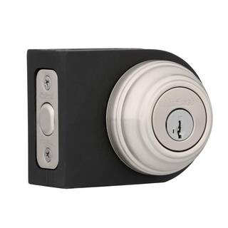 Kwikset Satin Nickel Double Cylinder Deadbolt featuring SmartKey Security 98515SMTCPK4V1