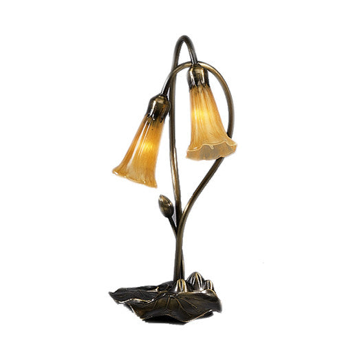 Meyda Tiffany 13209 Stained Glass / Tiffany Desk Lamp from the Lilies Collection