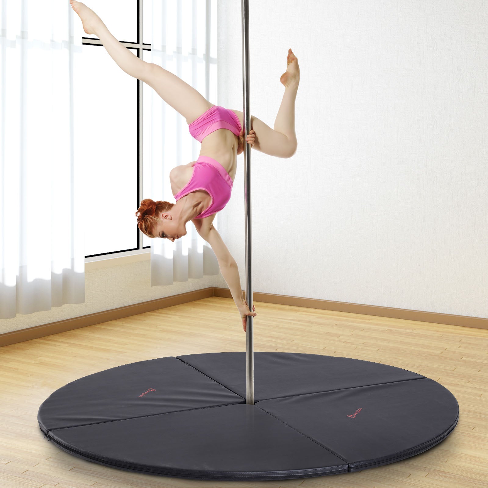 Pole Dance Mat Foldable Yoga Exercise Safety Dancing Cushion Crash Padding 5ft x 2