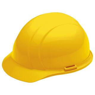 Americana 4 Point Nylon Suspension Slide-Lock Cap Hard Hat in Yellow 19762