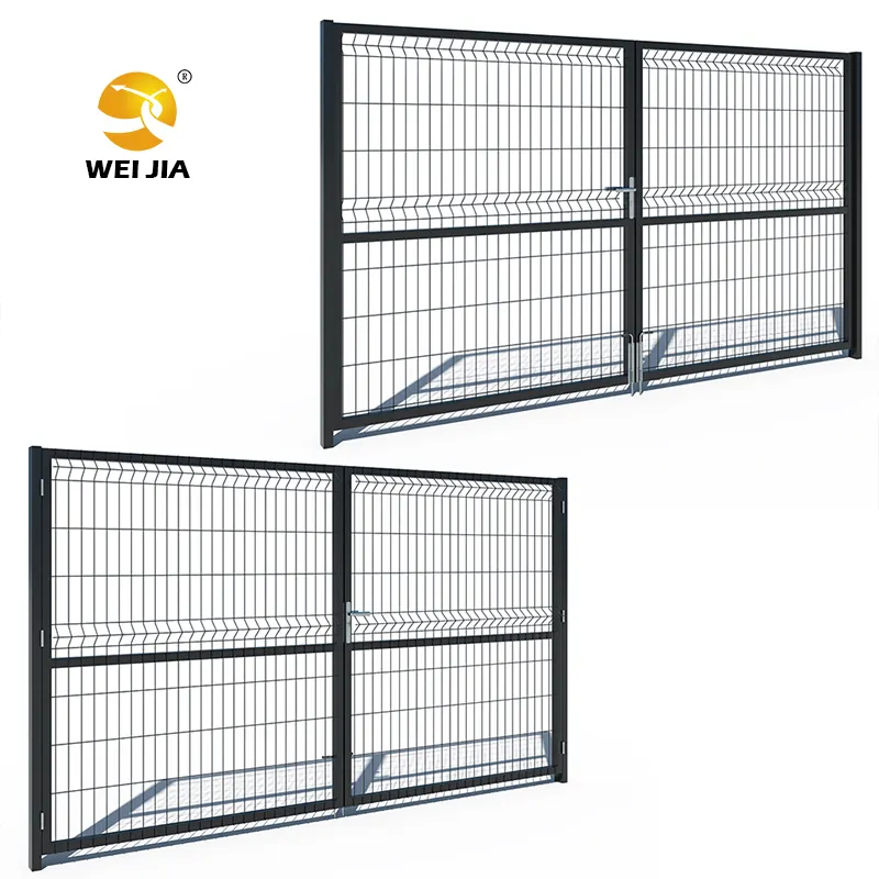 Factory direct supply Manufacturer V Folded Welded Curved Wire Mesh Fence Panel Solar Fence Metal Steel Pvc Coated Garden Fence