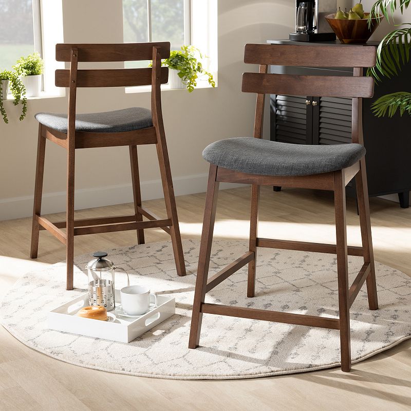 Baxton Studio Larine Counter Stool 2-piece Set