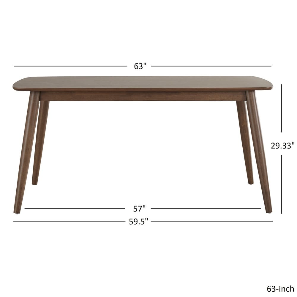 Norwegian Danish Modern Chestnut Tapered Dining Set by iNSPIRE Q Modern