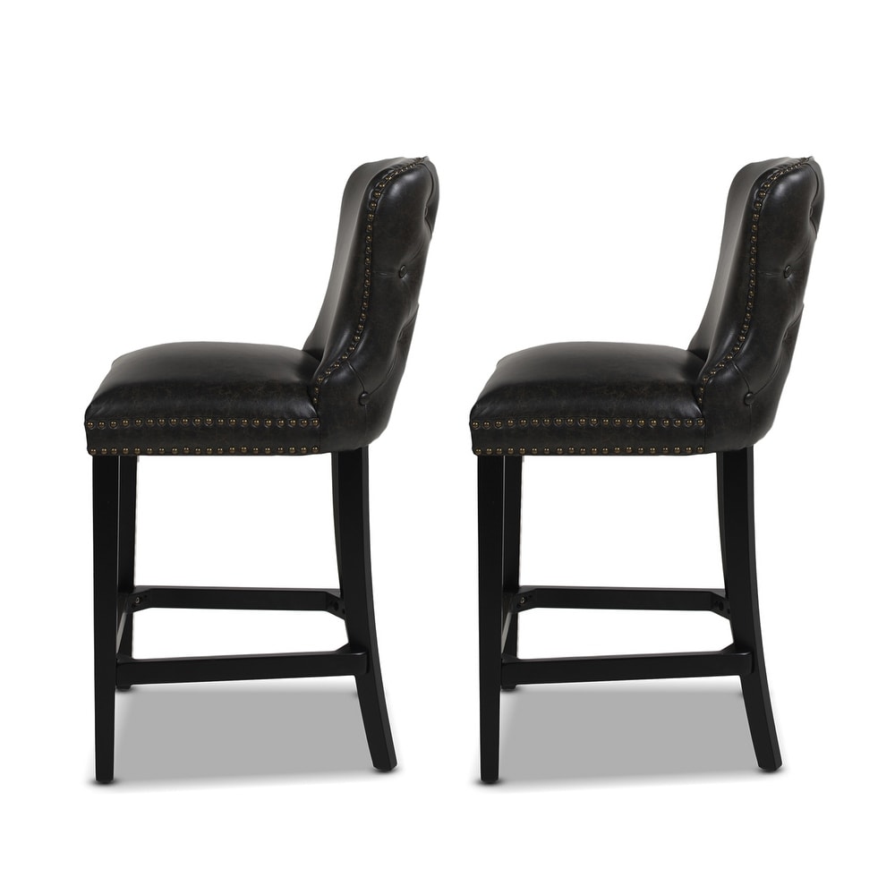 Sonoma Tufted Armless Counter or Bar Stools (Set of 2)