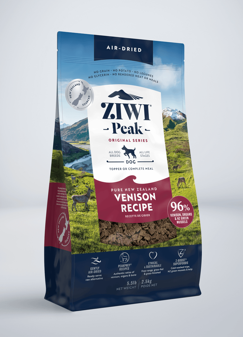 ZiwiPeak Grain Free Air-Dried Venison Recipe Dry Dog Food