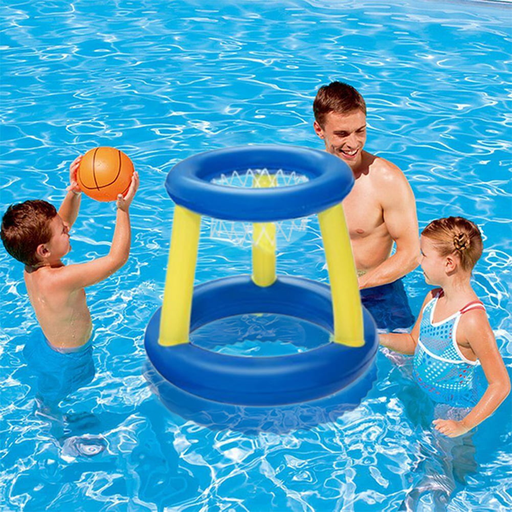 Adult and Children Water Basketball Stand， Inflatable Basketball Hoop with Basketball